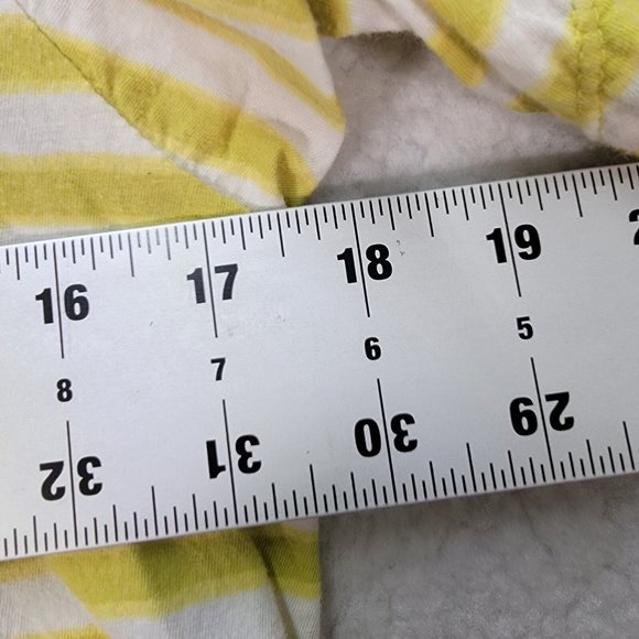 BCBGMaxazria Chartreuse Striped Knit Hi Low Casual Comfy Tunic Blouse Top - Picture 5 of 12